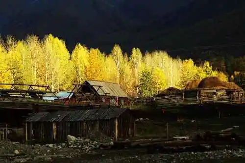 白哈巴西边的太阳落山岗