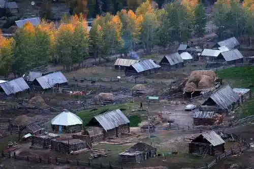 白哈巴西边的太阳落山岗