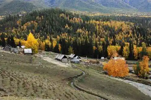 白哈巴西边的太阳落山岗