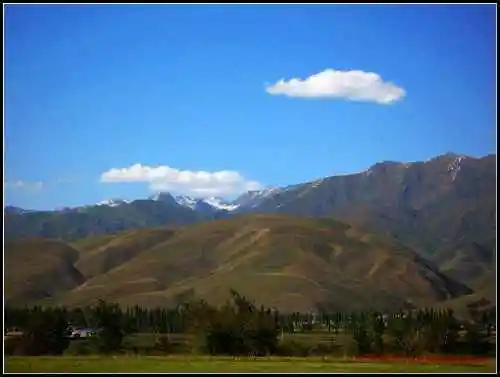 我拍的草原和少女那拉提