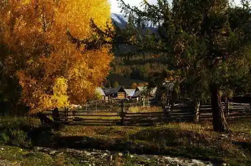 白哈巴西边的太阳落山岗