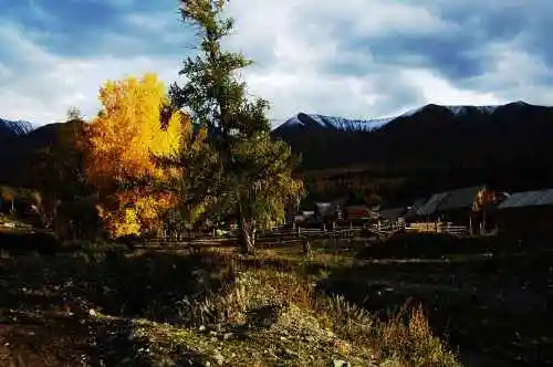 白哈巴西边的太阳落山岗