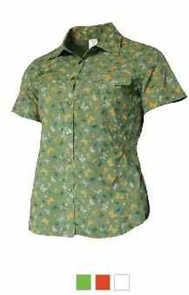 佩兰女式速干印花短袖衬衣介绍