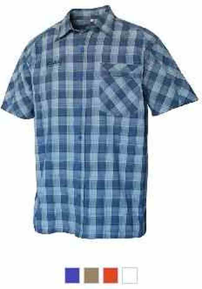 蒙比男式速干格子短袖衬衣介绍