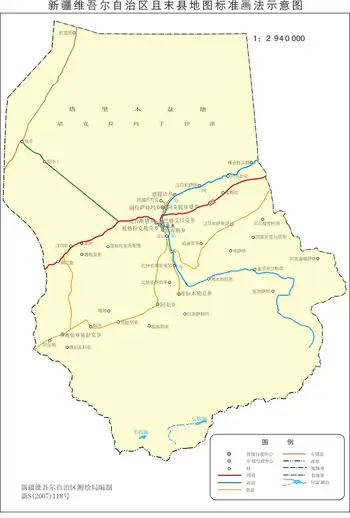 新疆且末县地图