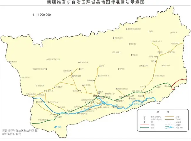 新疆拜城县地图