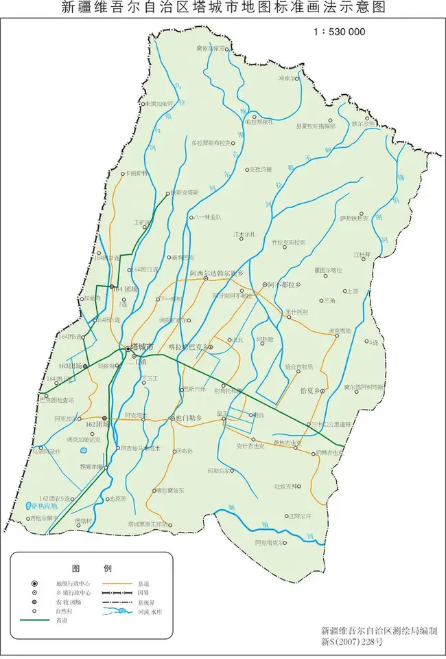 新疆塔城市地图