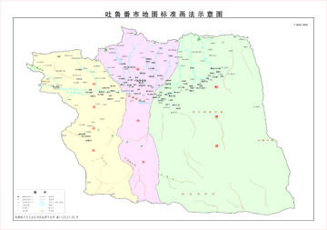 新疆吐鲁番市地图,图二