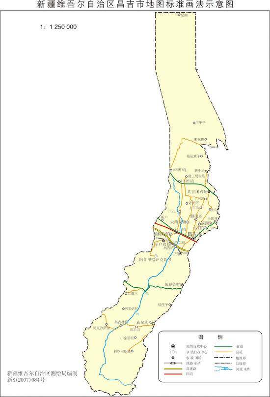新疆昌吉市地图