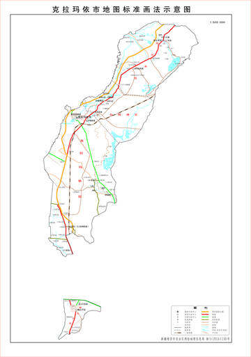 新疆克拉玛依市政区地图,图四