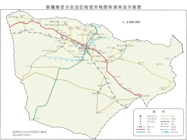 新疆哈密市地图