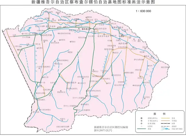 新疆察布查尔县地图