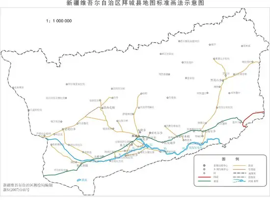 新疆拜城县地图,图二