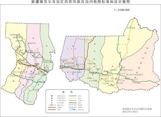 新疆昌吉回族自治州政区地图