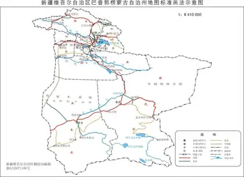 新疆巴音郭楞蒙古自治州政区地图,图二