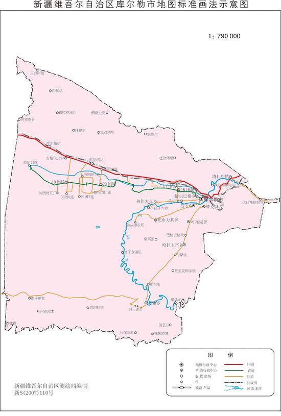 新疆库尔勒市地图