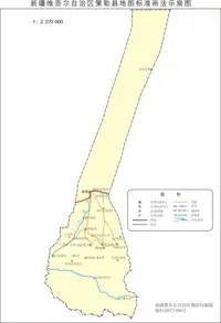 新疆策勒县地图
