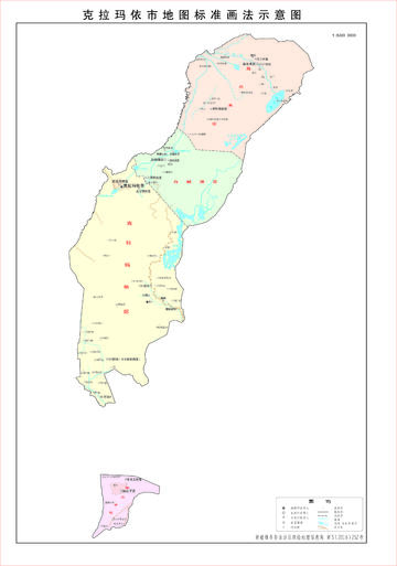 新疆克拉玛依市政区地图,图三