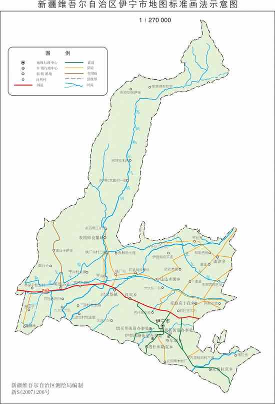 新疆伊宁市地图