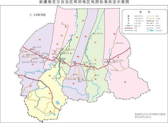 新疆和田地区政区地图