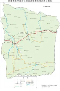 新疆轮台县地图