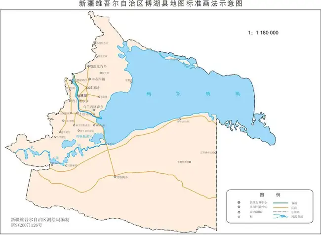 新疆博湖县地图