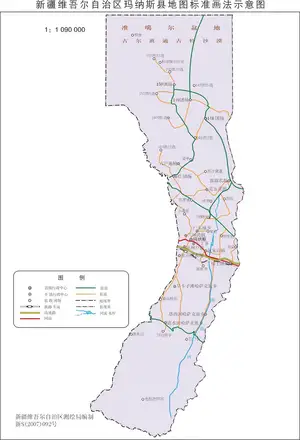 新疆玛纳斯县地图