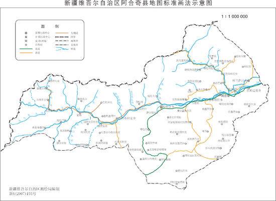 新疆阿合奇县地图