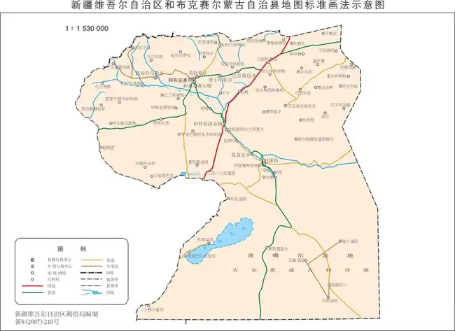 新疆和布克赛尔县地图