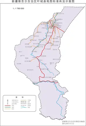 新疆叶城县地图