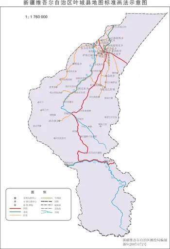 新疆叶城县地图