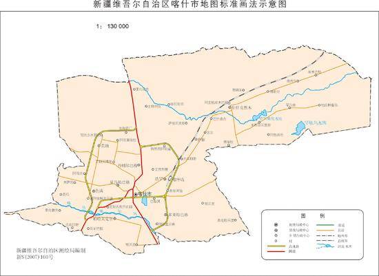 新疆喀什市地图