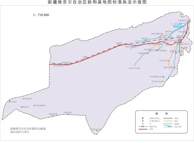 新疆新和县地图