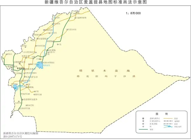 新疆麦盖提县地图