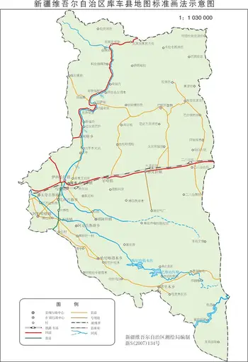 新疆库车县地图