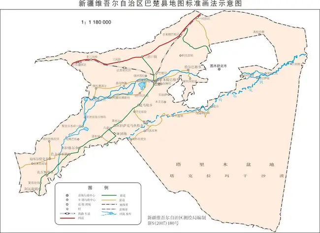 新疆巴楚县地图