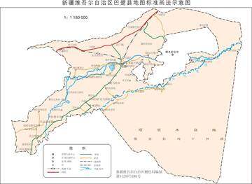 新疆巴楚县地图,图一