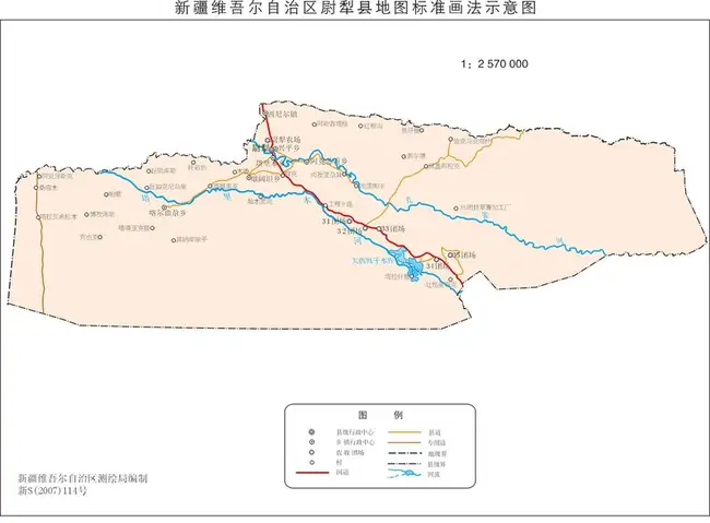 新疆尉犁县地图