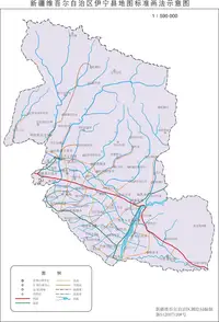 新疆伊宁县地图