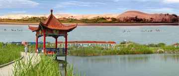 新疆阿克苏塔里木银沙湾,图一