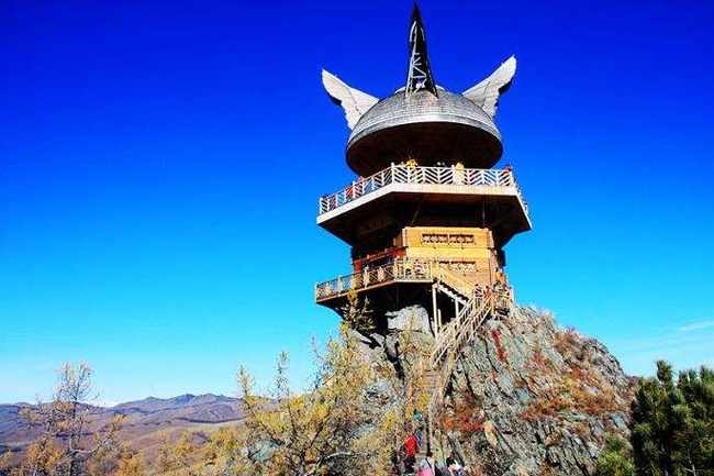 新疆阿勒泰喀納斯觀魚亭,圖一