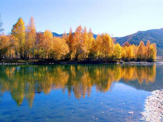 新疆阿勒泰克兰河风景河段,图一