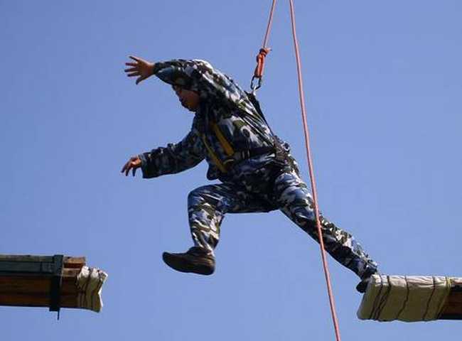 企业拓展之空中断桥,图二