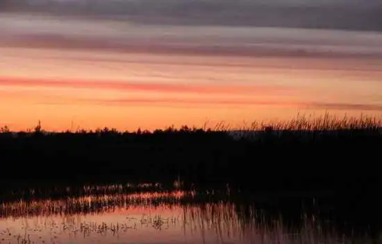哈巴河：血色残阳 湿地夕照