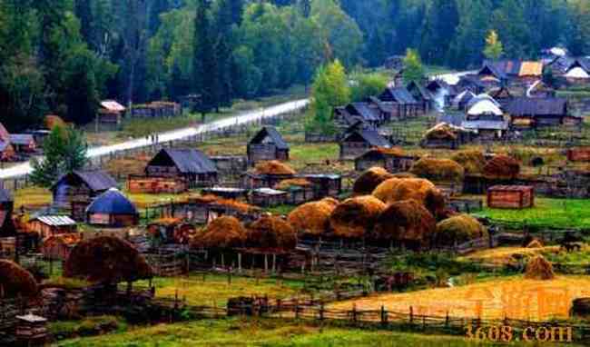 哈纳斯湖秋光,图一