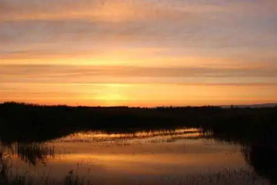 哈巴河：血色残阳 湿地夕照