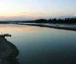 新疆伊犁河的晚霞