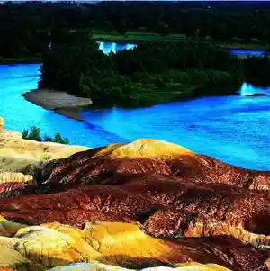 新疆五彩滩风景