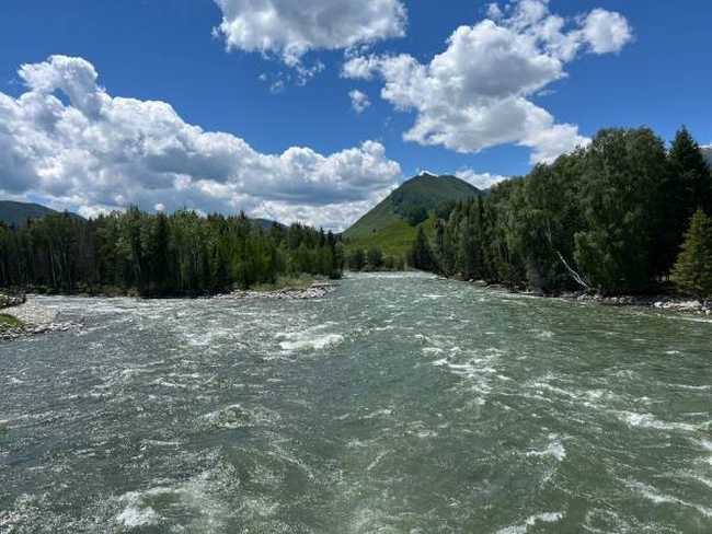 六月禾木村景色